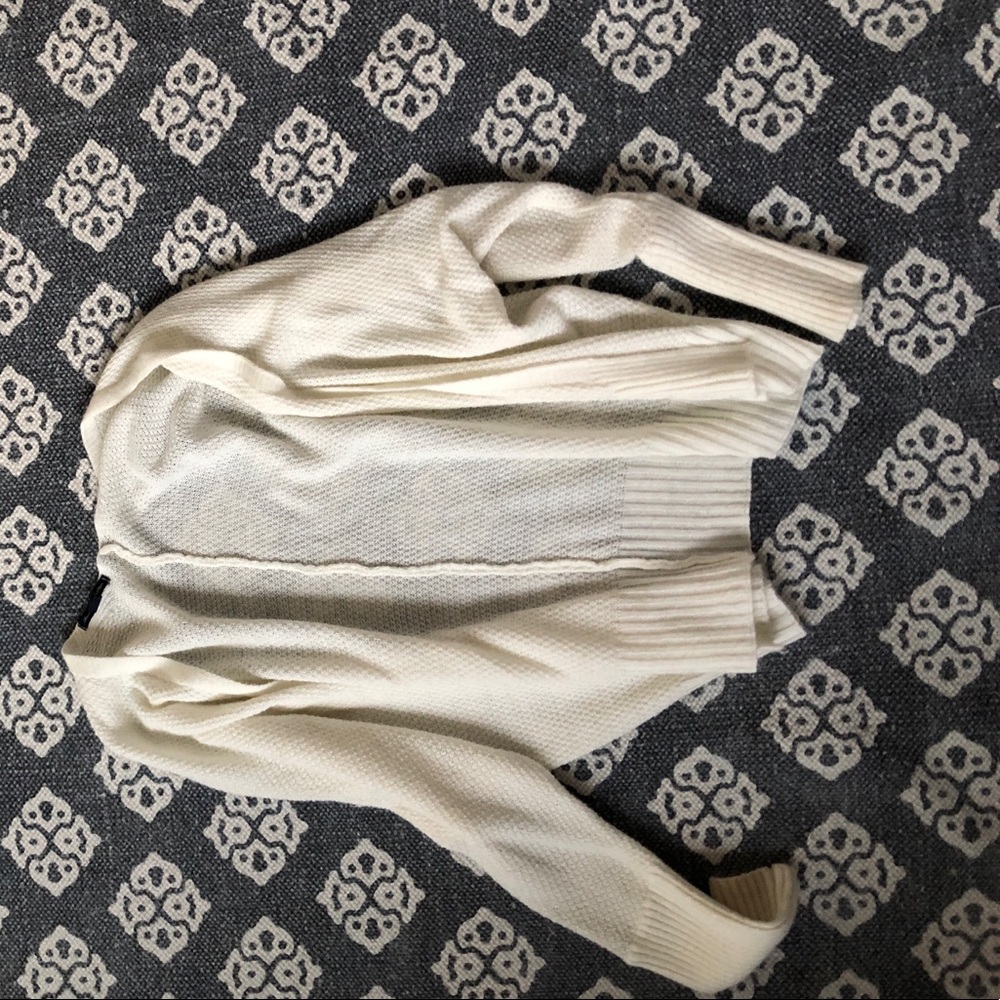 white cardigan